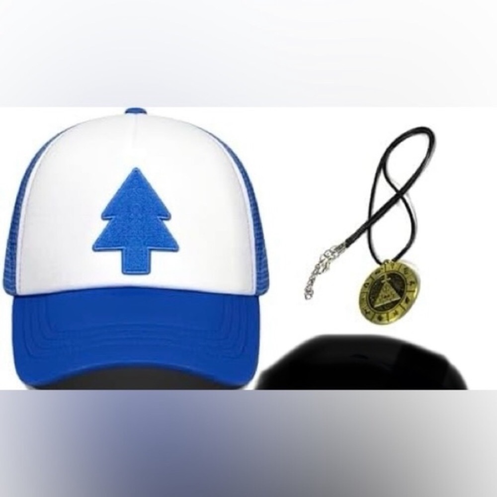 GRAVITY FALLS Dipper Pines cosplay set HAT & PENDANT NECKLACE ADULT-Adjustable
